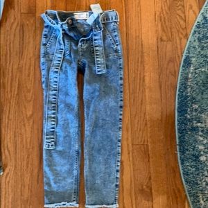 Abercrombie Kids high rise ankle skinny